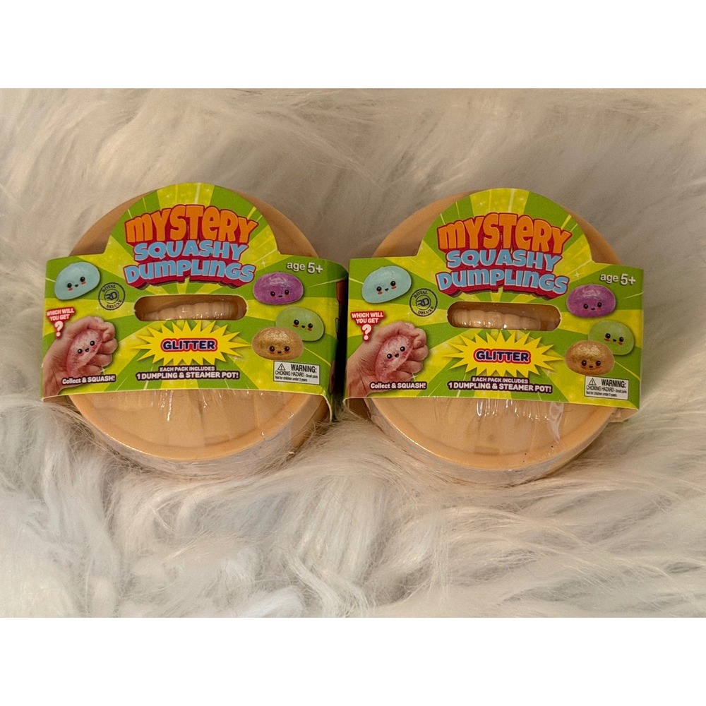 Royal Deluxe Mystery Squashy Dumplings Glitter Series Fidget Toy 2 Pack